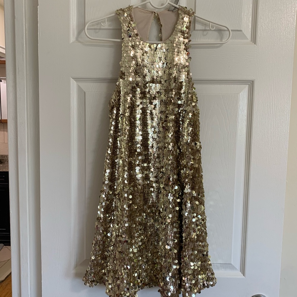 Sequin gold dress